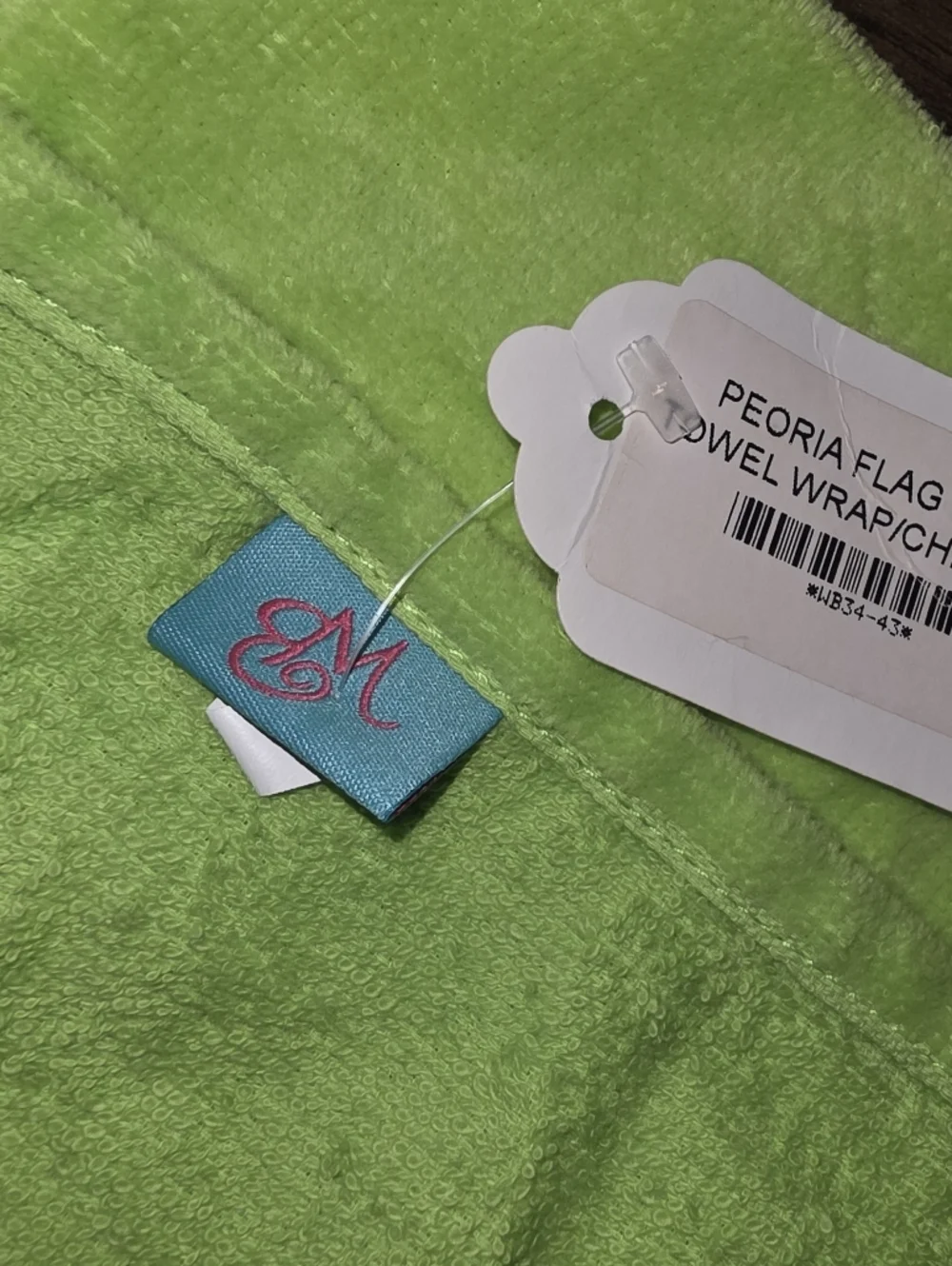 Kids Lime Green Towel Wrap